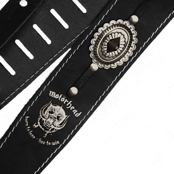 Motörhead Concho Black / Old Silver Guitar Strap #1565