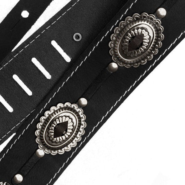 Motörhead Concho Black / Old Silver Guitar Strap #1565