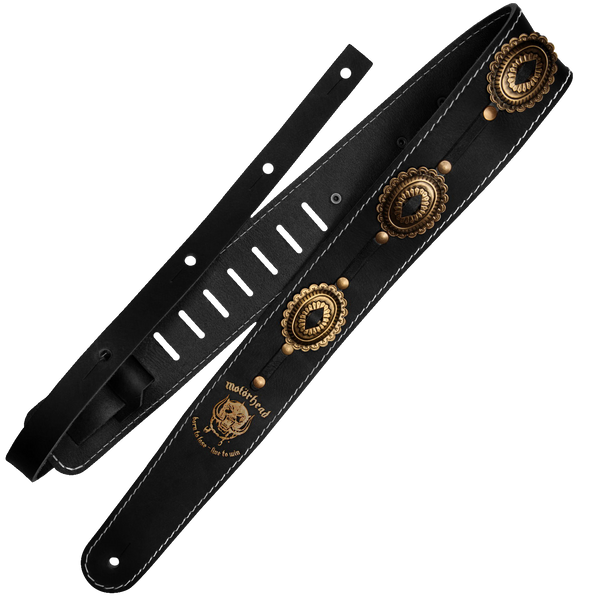 Motörhead Concho Black / Old Brass Guitar Strap #1566