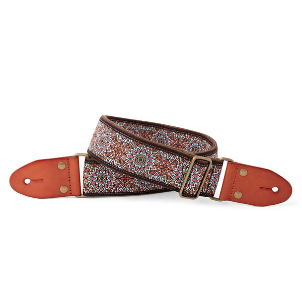 Isuzi GT50 Traditional Chinese Flower, Multi Colour, Woven Guitar Strap