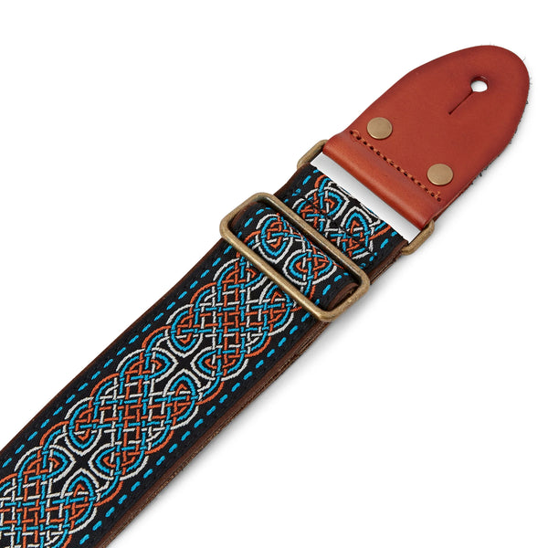Isuzi GT52 Traditional Chinese Symbols, Multi Coloured, Woven Guitar Strap