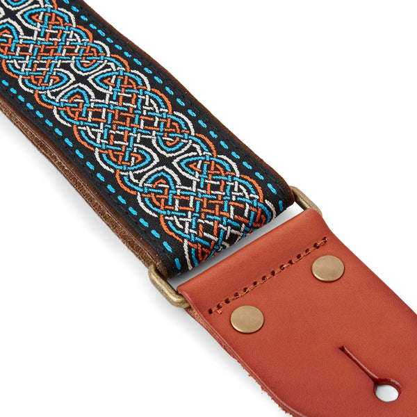 Isuzi GT52 Traditional Chinese Symbols, Multi Coloured, Woven Guitar Strap