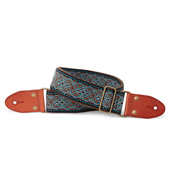 Isuzi GT52 Traditional Chinese Symbols, Multi Coloured, Woven Guitar Strap