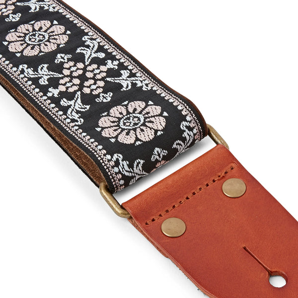 Isuzi GT56 Pink Flower, Woven Guitar Strap
