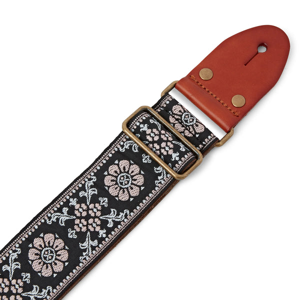 Isuzi GT56 Pink Flower, Woven Guitar Strap