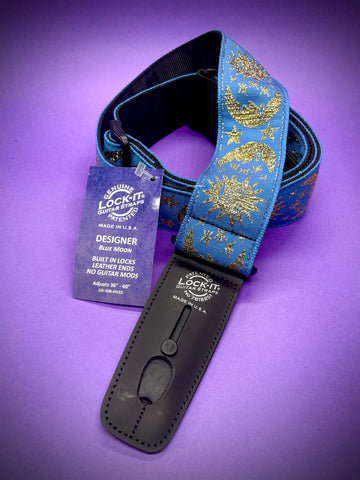 LOCK-IT Moon & Stars Blue Strap, Jacquard Retro Series