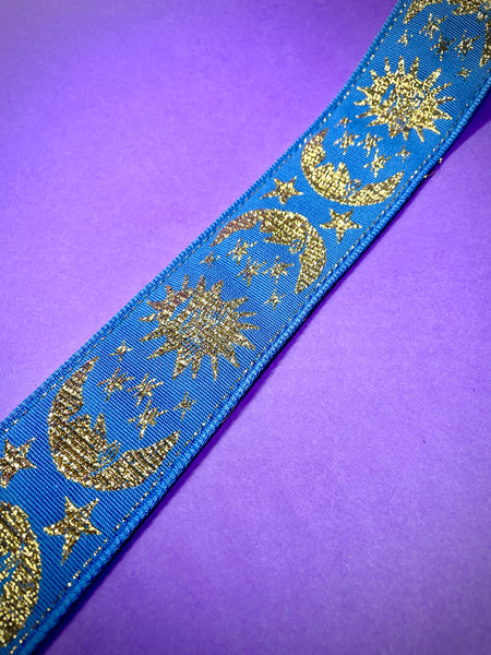 LOCK-IT Moon & Stars Blue Strap, Jacquard Retro Series