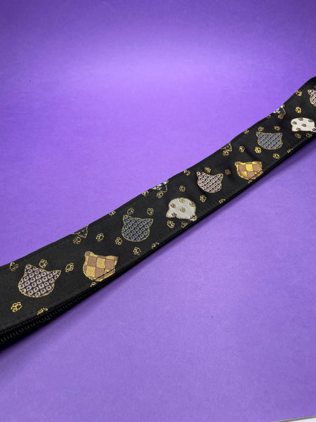 Daiking Nishijin-ori Guitar Strap  "Kinran Neko Traditional Pattern" Made in Japan