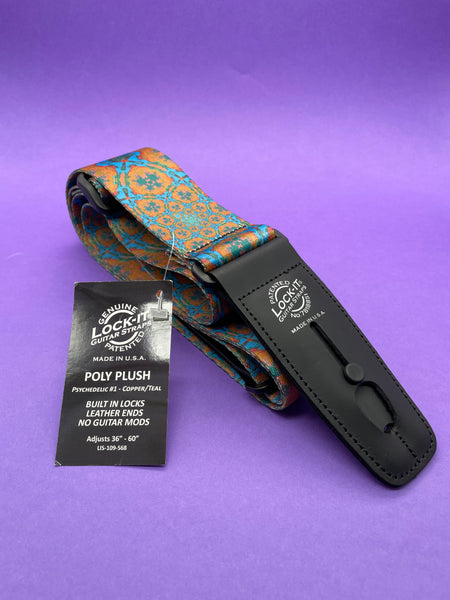 Lock-It  Psychedelic Orange Blue Strap, Poly Plush Series