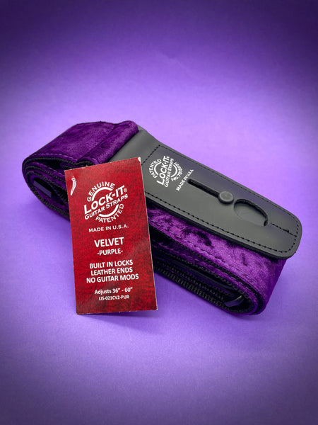 Lock-It Purple Velvet Strap, Crushed Velvet Series