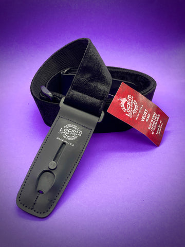 Lock-It Black Velvet Strap, Crushed Velvet Series