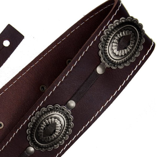 Motörhead Concho Brown / Old Silver Guitar Strap #1567