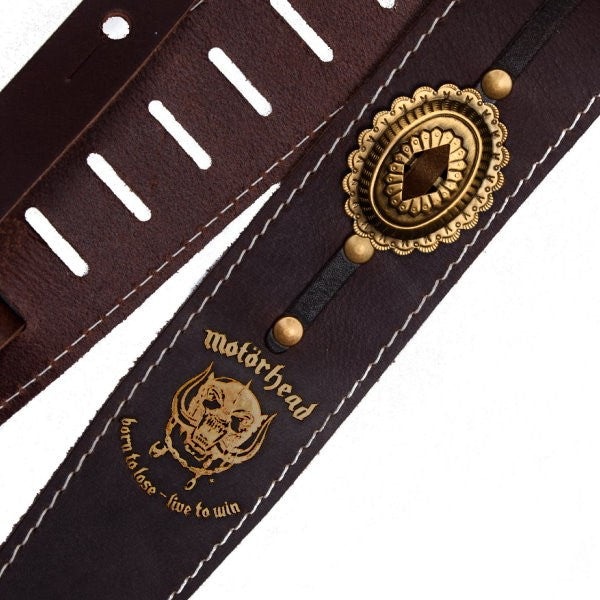 Motörhead Concho Brown / Old Brass Guitar Strap #1568