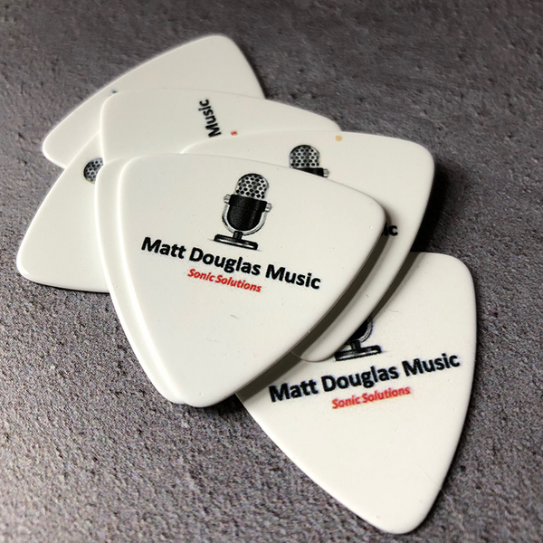 Celluloid Large Triangle Shape Printed Picks - Single Sided - Picktown